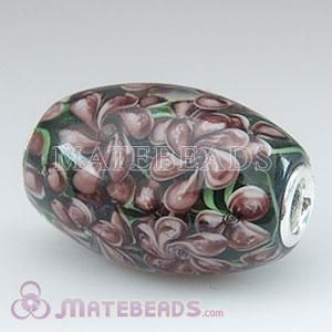pandora large drum shape glass beads