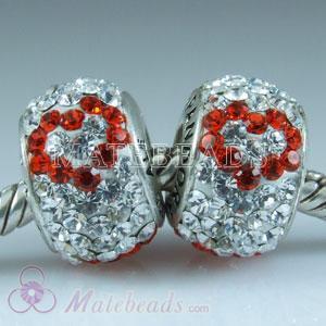 panaora swarovski crystal bead with heart charms