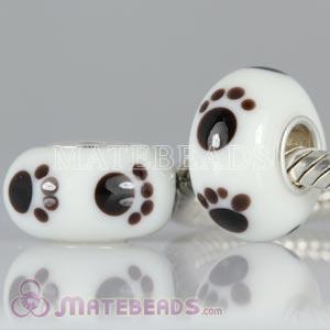 Environmental murano baby foot print glass beads fit Pandora, Chamilia, Lovelinks Bracelets