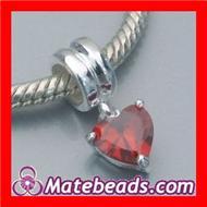 pandora heart dangle CZ beads for dangle charms