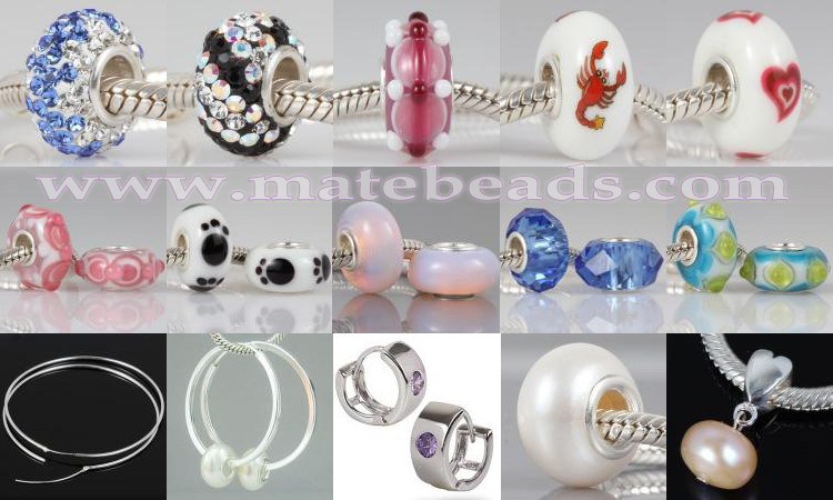 Pandora style pearl beads