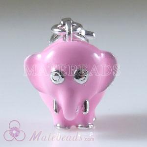 Sterling silver thomas sabo charms enamel pink elephant
