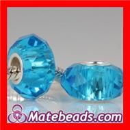 murano glass blue faceted crystal beads