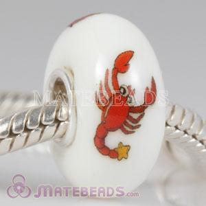 Murano Glass Painted Scorpion Bead 