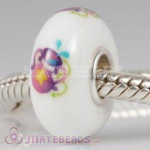 Murano Glass Painted Aquarius Bead 