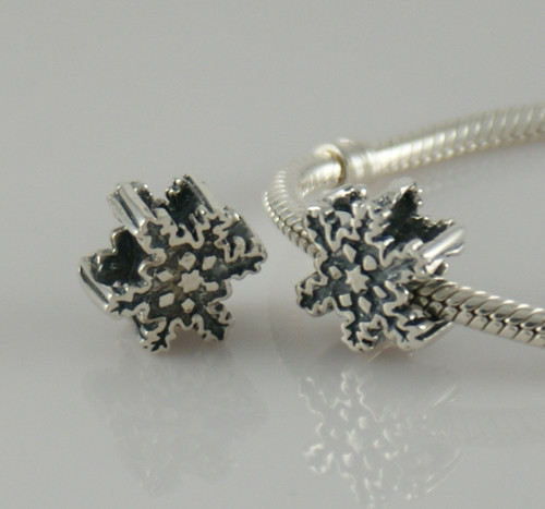 chamilia snowflake charm beads fit pandora 