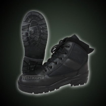BLACK LEATHER TACTICAL BOOTS
