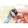 Rhinestone Eye Bronze Owl Quartz Watch Pendant Necklace W-0035