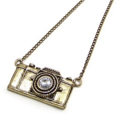 Vintage Brass Camera Pendant Long Necklace New Comming N-4797