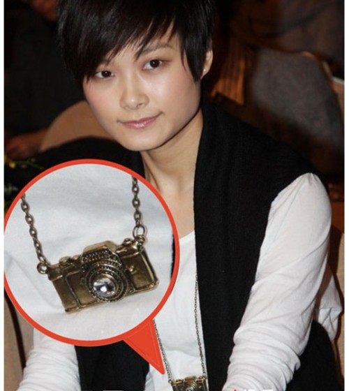Vintage Brass Camera Pendant Long Necklace New Comming N-4797