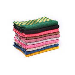 Fashion 8 Colors wool knitting Hemp flowers pattern latticework scarf  C-0034