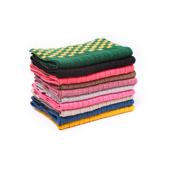 Fashion 8 Colors wool knitting Hemp flowers pattern latticework scarf C-0034