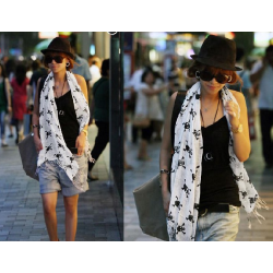 Fashion 3Colors Skull Head Edging Scarf C-0024