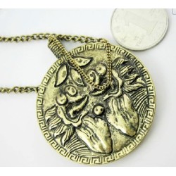 European style Relief Totem Pot Necklace N-2366