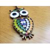 Color Optional Colorful Glazed Owl Pendant Necklace N-2529