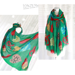 New Style 5 color Fruit vegetable heart Leaf Scarf C-0017