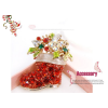 Colorful Red Rhinestone Christmas stocking Gift Pin Brooch P-0090