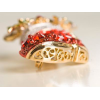 Colorful Red Rhinestone Christmas stocking Gift Pin Brooch P-0090