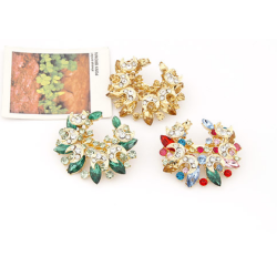 new coming charming gold plated alloy  rhinestone moon pin brooch P-0013