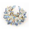 new coming charming gold plated alloy  rhinestone moon pin brooch P-0013