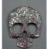 Vintage Style bronze/Silver Alloy Engraving Skull pendant Necklace N-2836
