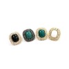 Wholesale 4 Pair 4 Colors Gold Plated rhinestone Gem Earring E-2080