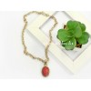 3colors fashion style opal gem pendant necklace N-1021