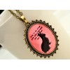 Rabbit Effiel Tower Optional Crystal Gem Necklace Pendant N-2566