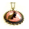 Rabbit Effiel Tower Optional Crystal Gem Necklace Pendant N-2566
