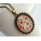 2 Style Optional Flower Crystal Gem Necklace Pendant N-0097