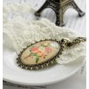2 Style Optional Flower Crystal Gem Necklace Pendant N-0097