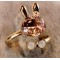 Fashion Crystal Bow Gold Plated Lovely Rabbit Shape Ring Free Shipping  R-0711