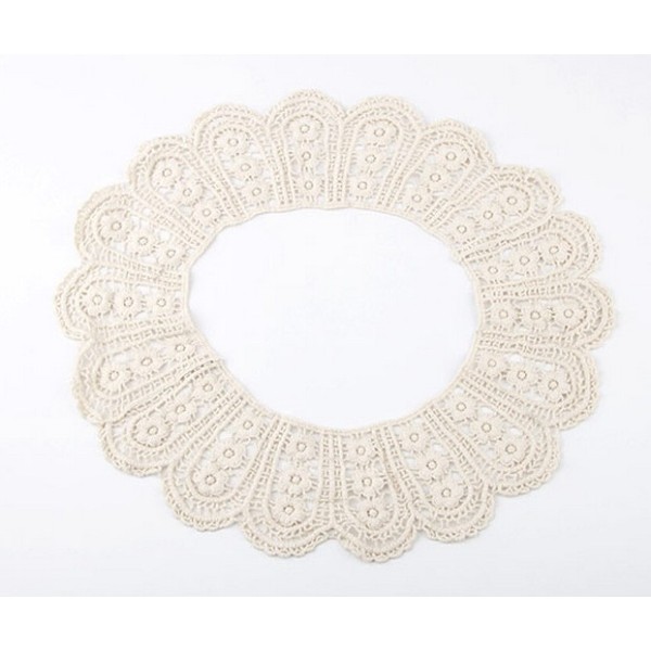 Charming Cream Tone Lacework Cute FloweR Collar Necklace N-2040
