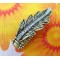 Retro Rhinestone Bronze Metal Leaf Shape Stretch Ring  R-0171