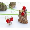 Fashion Crystal Rhinestone Gold Clip Butterfly Earrings E-1097