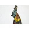 Colorful Glazed Green Rhinestone Bronze Peacock Pendant Necklace N-3276