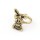 Vintage Style Bronze Cute Rabbit Ring Adjustable