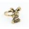 Vintage Style Bronze Cute Rabbit Ring Adjustable