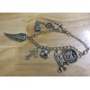 Summoning Style Retro Wing Key Cross Heart Owl Bird Teapot Charms Bracelet B-0088