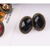 Wholesale 6 pairs 6 Style Vintage Style Ellipse Gem Earrings Ear Stud  E-0034,E-0036