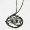 Vintage Style Clear Crystal Scorpion Necklace N-3336