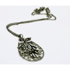 Retro Drip Crystal Branch Owl Necklace Pendant N-2527