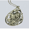 Retro Drip Crystal Branch Owl Necklace Pendant N-2527