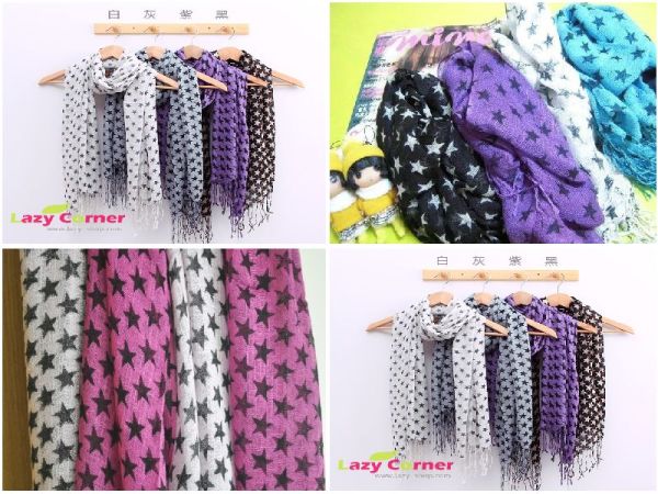 Fashion 8Color for Optional star Edging Scarf C-0025