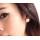 Fashion White Beads Ball Earring Gold Ear Stud E-0054