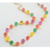 New Multi Color Crystal Gumball Sweet Candy Globe  Chunky Unusual Necklace S-0007