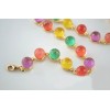 New Multi Color Crystal Gumball Sweet Candy Globe  Chunky Unusual Necklace S-0007