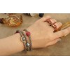 Vintage Style Glazed Bowknot Two finger Ring R-0160