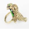 Vintage Style Bronze Bird Flower Adjustable  Ring R-0200