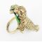 Vintage Style Bronze Bird Flower Adjustable  Ring R-0200